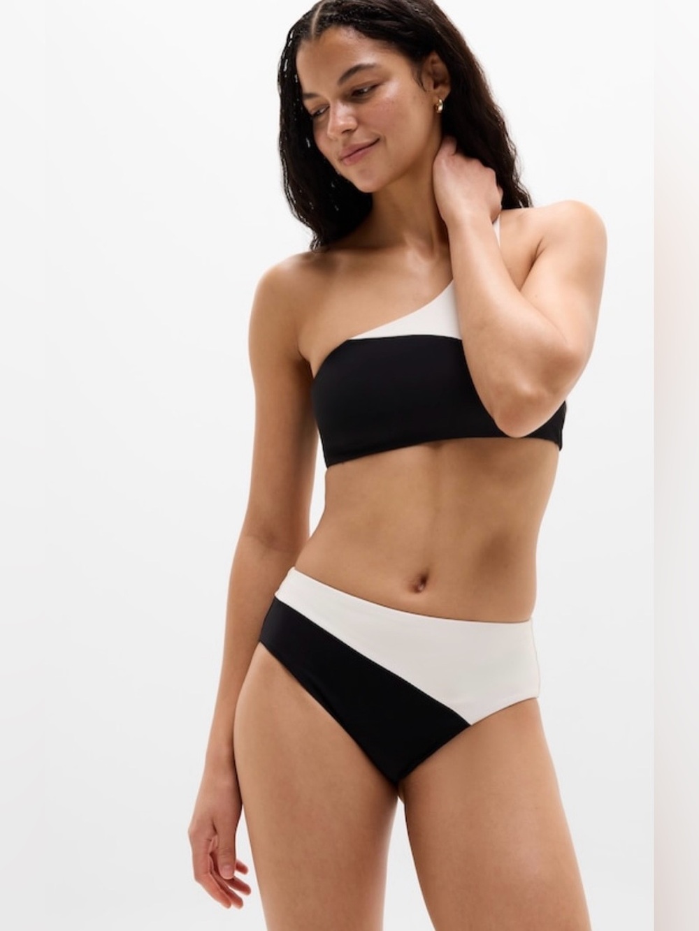 NWT-Athleta High Waist Full Cheeky Colorblock Swim Bottom, Extra Small